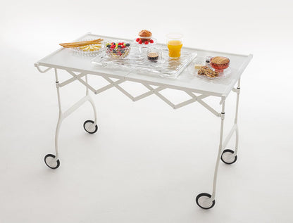 Kartell Battista klappbarer Servierwagen in Weiss