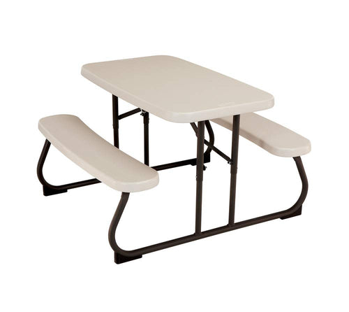LIFETIME Picknicktisch für Kinder, klappbar und UV-geschützt, Beige – Tischplatte aus Polyethylen mit Stahlgestell