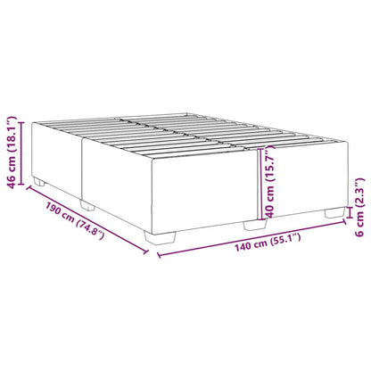 vidaXL Polsterbett Bettgestell - Stoff Taupe 140x190cm