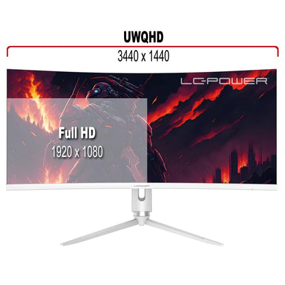 LC-POWER LC-M34-Q-C-PRO 34 Zoll WQHD 165Hz Gaming Curved Monitor