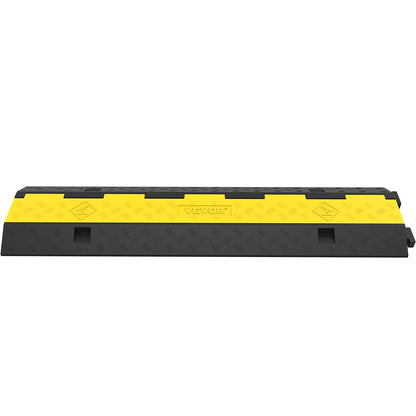 VEVOR Kabelbrücke Gummi-PVC 2-Kanal – Schwarz-Gelb