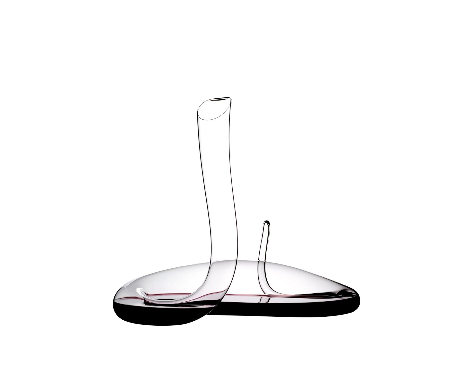 Riedel Mamba Dekanter – Klares Kristallglas handgefertigt. Gebogene Mamba-Form. Dient zum Dekantieren und Belüften von Wein.