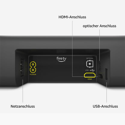 Amazon Fire TV Soundbar 2.0 mit DTS Virtual:X & Dolby Audio