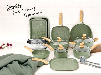 Kitchen Academy Kochgeschirr-Set Induktion 17-tlg. Grün