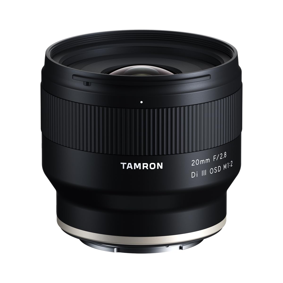 Tamron 20mm F/2.8 Di III OSD M 1:2 Objektiv für Sony-FE. Schwarzes Weitwinkel-Objektiv mit 1:2 Makrofunktion für Sony-FE.