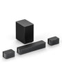 ULTIMEA Poseidon D50 5.1 Surround Soundbar mit Rear-Lautsprechern. Schwarze Soundbar und 2 Rear-Speaker für 5.1 Heimkino-Audio.