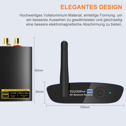1Mii Bluetooth 5.3 HiFi Empfänger LDAC aptX HD – Schwarz