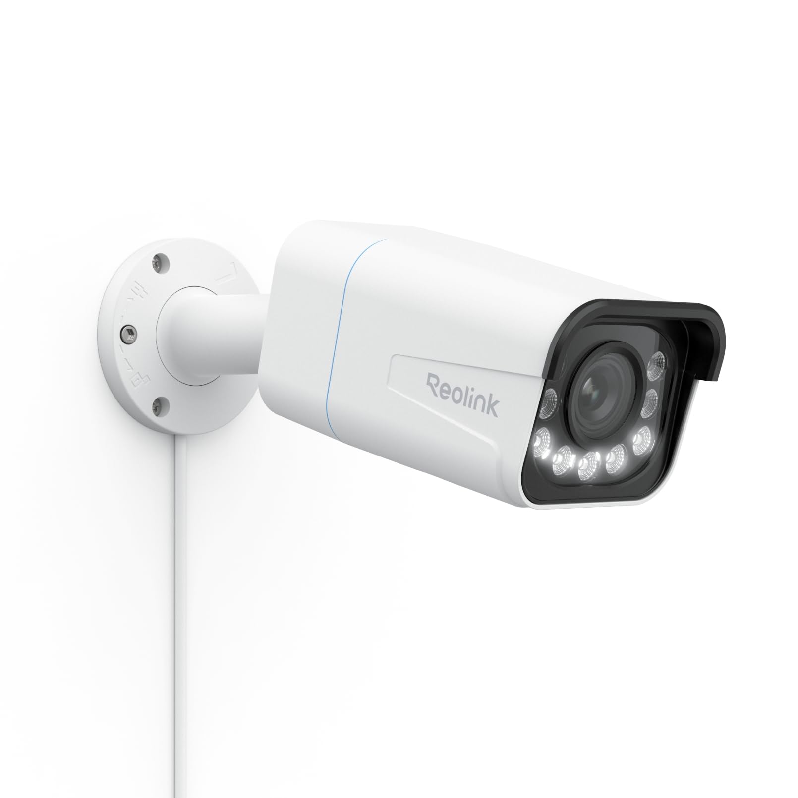 Reolink RLC-811A 4K PoE Outdoor Kamera - Smarte Erkennung, Zoom. Weißes, kompaktes Gehäuse. Sichert Außenbereiche.