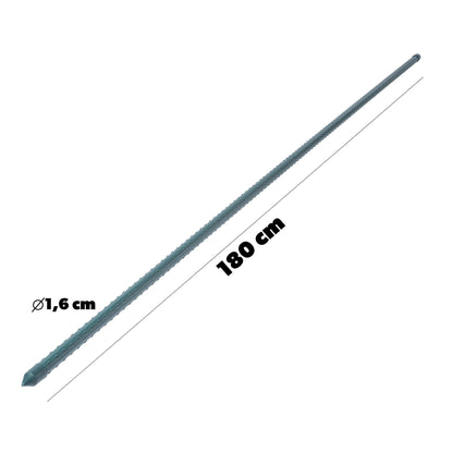 KADAX Pflanzstäbe 180 cm, 15er Set Rankstäbe aus beschichtetem Stahl