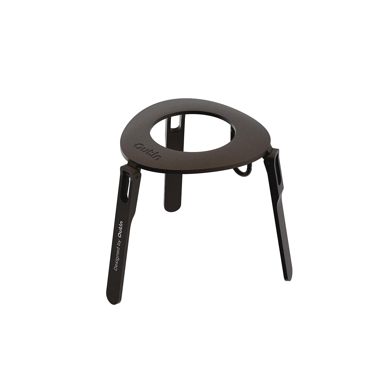 OutIn Faltbarer Kaffeeständer mit Karabiner, Aluminium OT-FCS-01, dreibeinig und eloxiert