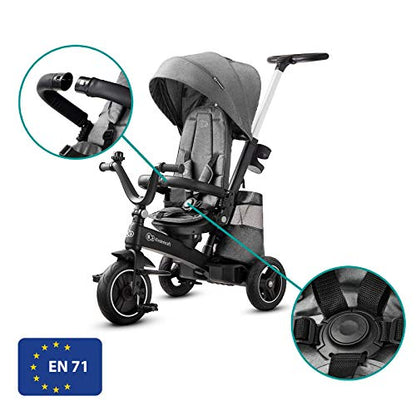 Kinderkraft EASYTWIST Kinderdreirad mit Drehfunktion Grau