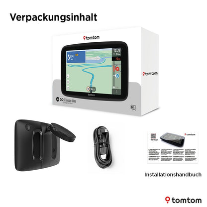 TomTom GO Classic Lite Pkw-Navi 6 Zoll, TomTom Traffic, Europa-Karten