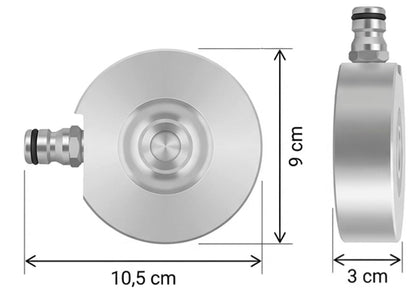 NoDeDe Rasensprenger Bodenregner aus Aluminium, Made in Germany