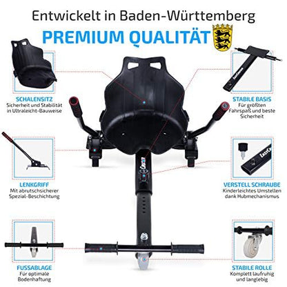 EasyCruiser BLAUSTEIN Hoverkart für 6.5-10 Zoll Hoverboards