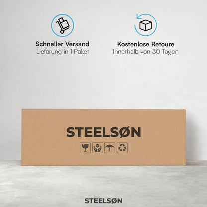 STEELSØN Timir Gerätehaus Metall mit Pultdach, 103x100 cm, Anthrazit