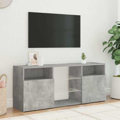 vidaXL TV Schrank Betongrau LED - Lowboard 120cm