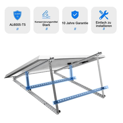 Verstärkte Balkon-Kraftwerk Halterung Alu 118CM 0-90° – 2 Paar