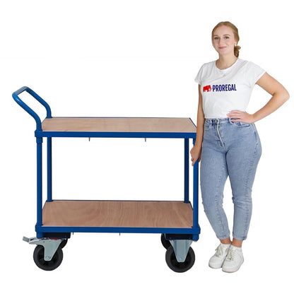 PROREGAL Tischwagen Pro RAD299, Transportwagen, 2 Etagen, 400 kg