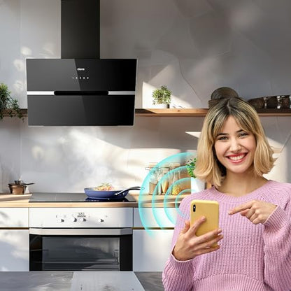 CIARRA CBCB6736F Kopffreie Schräghaube Umluft 60cm Schwarz