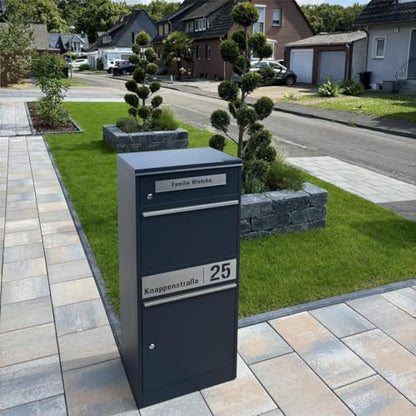 Metzler Bispo 2 Standbriefkasten Paketbox - Anthrazitgrau XXL