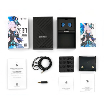 TRUTHEAR Crinacle Zero:BLUE2 Dual Dynamic Drivers In-Ear-Kopfhörer mit abnehmbarem Kabel (3,5 mm)