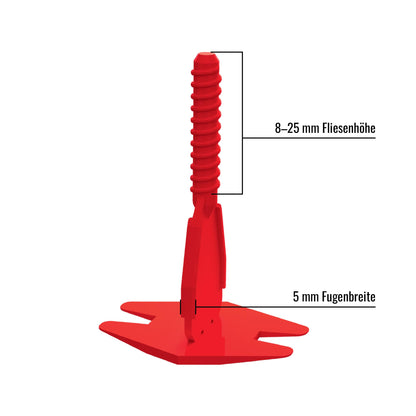 Nivilli Spinny Tabs Gewindelaschen 5 mm, 700 Stück - Nivelliersystem