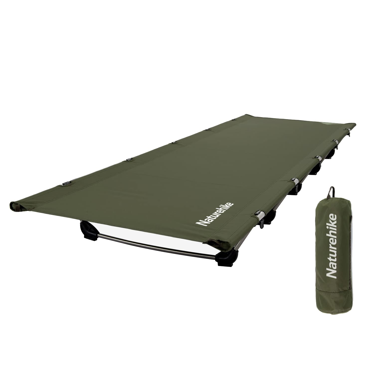 Naturehike Campingbett, ultraleichtes Feldbett, klappbar bis 150 kg – Aluminiumgestell, Oxford-Liegefläche