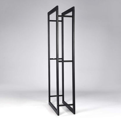 Loywe Kaminholzregal 170x25x140cm - Schwarz Metall