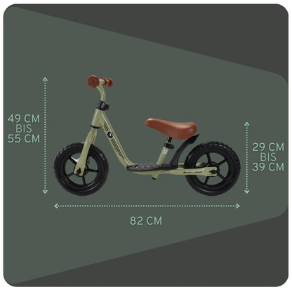 Bandits & Angels Laufrad Metall mit Weidenkorb - Vintage grün