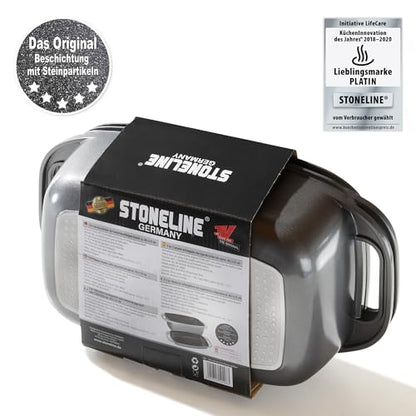 STONELINE Aluguss Bräter 40x22 cm Induktion 5,8L Grau