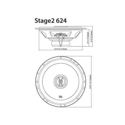 JBL Stage2 624 2-Wege Auto Lautsprecher Set 240W 16-17cm