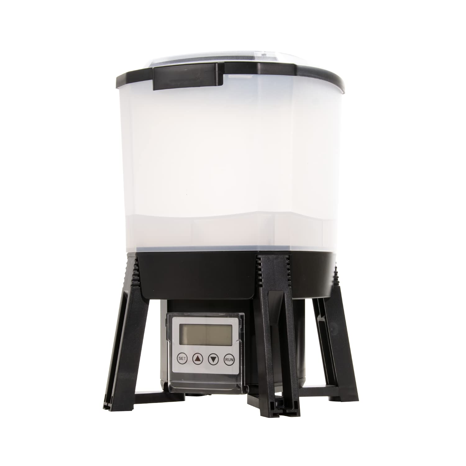 AquaForte Fishfeeder 6 Liter Solar Futterautomat für Teichfische mit Solarpanel und Erdspiessen
