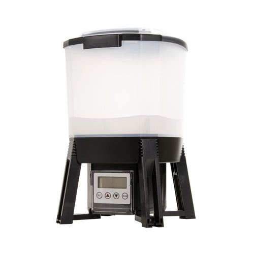 AquaForte Fishfeeder 6 Liter Solar Futterautomat für Teichfische mit Solarpanel und Erdspiessen