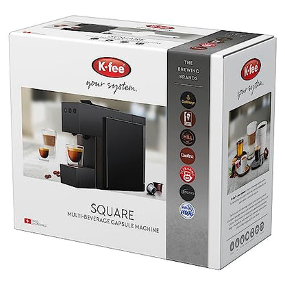 K-FEE SQUARE Kapselmaschine Kaffee Tee Kakao - Piano Black