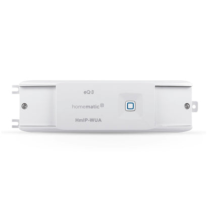 Homematic IP Smart Home Universal Schaltaktor 0-10V Unterputz 154761A0. Weißes Modul steuert 0-10V-Beleuchtung.