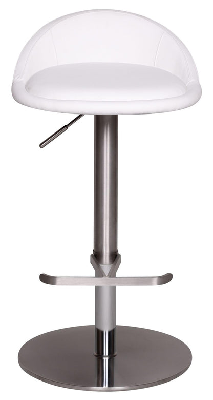 FineBuy Barhocker Edelstahl, höhenverstellbar, mit Rückenlehne