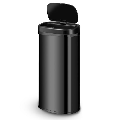 Juskys Bewegungssensor Mülleimer Eckig Schwarz 70L