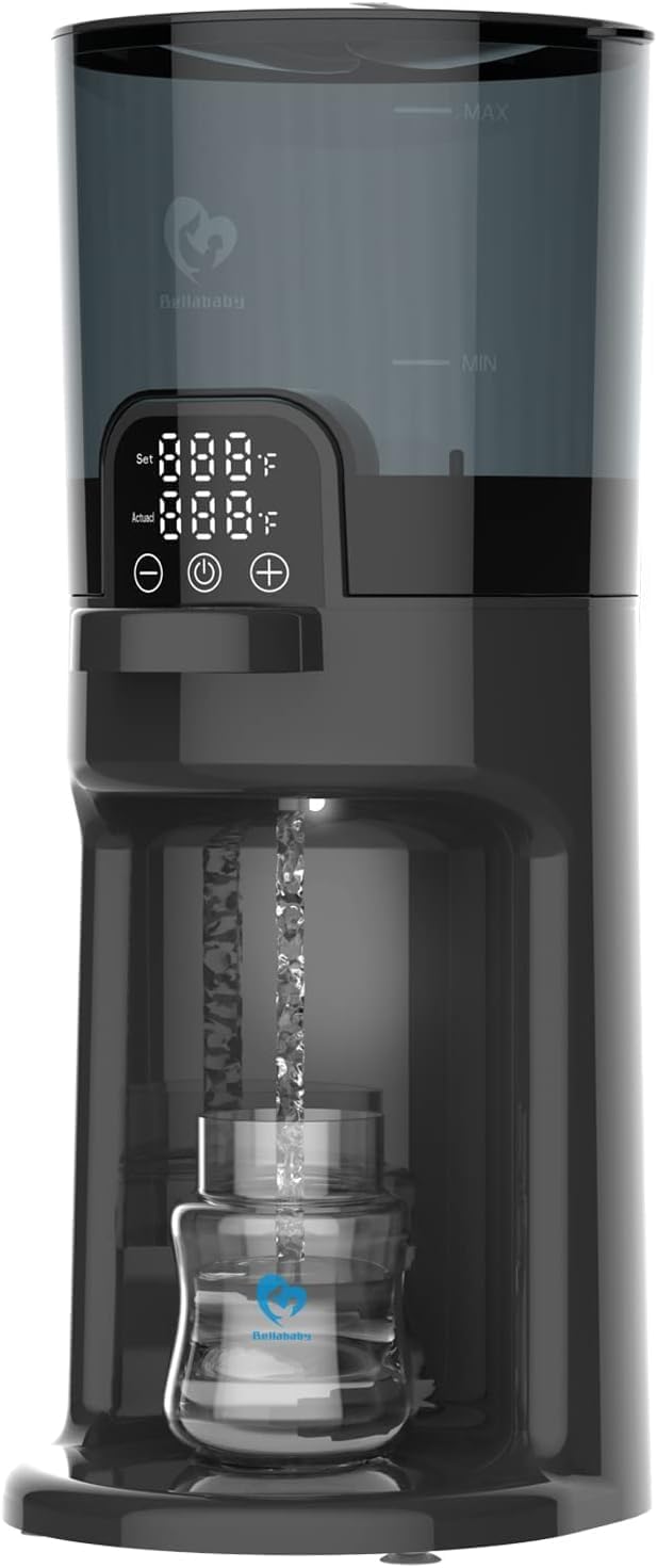 Bellababy Flaschenzubereiter Baby mit LED-Touchdisplay, 1.7 l, Schwarz, abnehmbarer Wasserbehälter