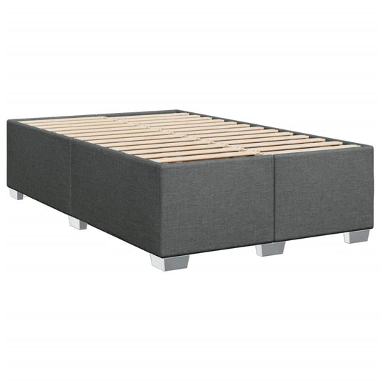 vidaXL Polsterbett Doppelbett Dunkelgrau 120x200cm Stoff. Ein dunkelgraues Polsterbett aus Stoff zum Schlafen.