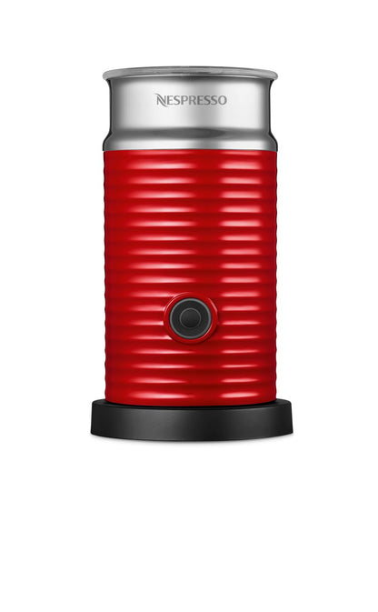NESPRESSO Aeroccino3 Elektrischer Milchaufschäumer für Milchschaum - Rot