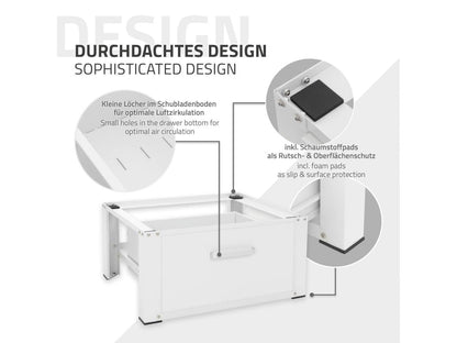 ML-Design Waschmaschinen-Erhöhung Schublade 63x54cm Weiss
