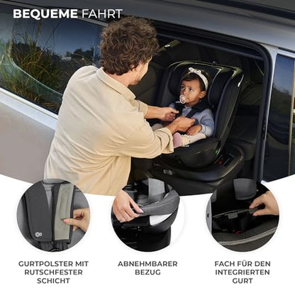 Kinderkraft XPEDITION2 I-SIZE Kindersitz 360° Reboarder Isofix Blau