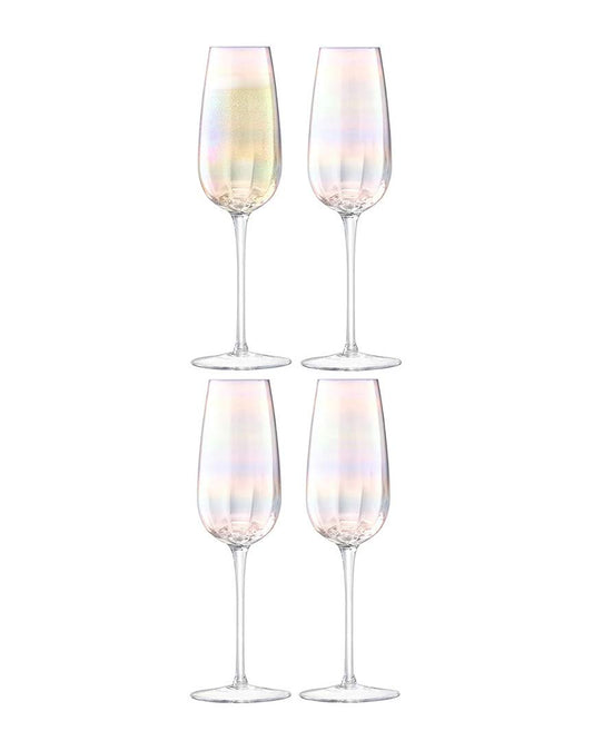 LSA Champagne Flute Champagnerglas – Mother of Pearl, 4er Set