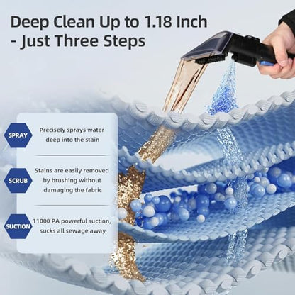 Slevoo Polsterreiniger Gerät – Nasssauger Waschsauger Teppichreiniger