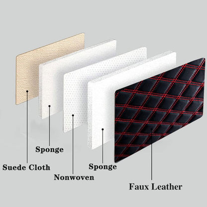 WANGIRL Autositzbezüge Universal Vordersitze Set PU Leder - Schwarz Rot