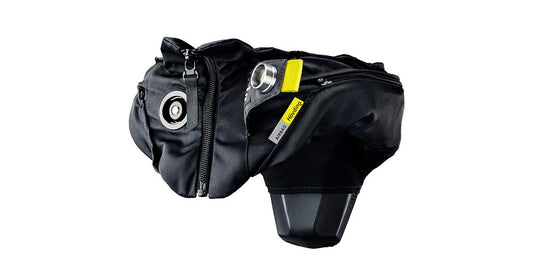 Hövding Version 06.2024 Airbag Fahrradhelm - 52-59 cm, dunkler Stoffkragen. Bietet Airbag-Kollisionsschutz für Fahrradfahrer.