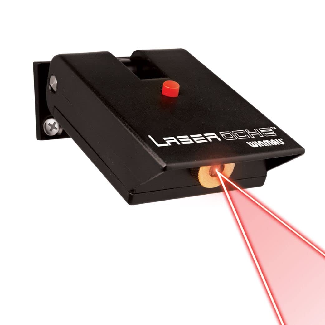WINMAU Hi-Tech Beam Dart Laser Oche 8510 für Wandmontage – kompaktes Gehäuse, batteriebetriebener Laser