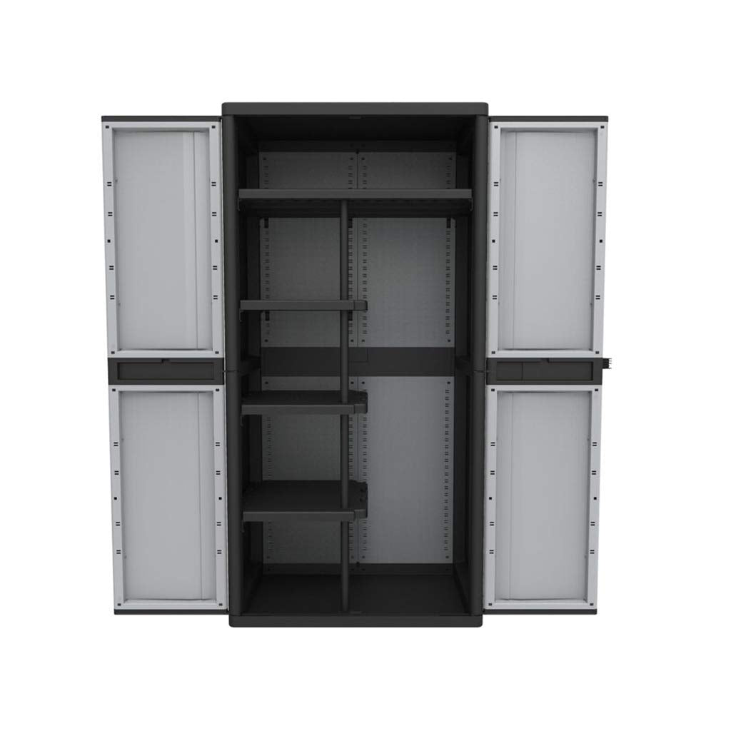 Kreher XXL Kunststoff Spindschrank – Freifach, abschliessbar. Rechteckiger, abschliessbarer Kunststoffschrank mit Freifach zur Aufbewahrung.