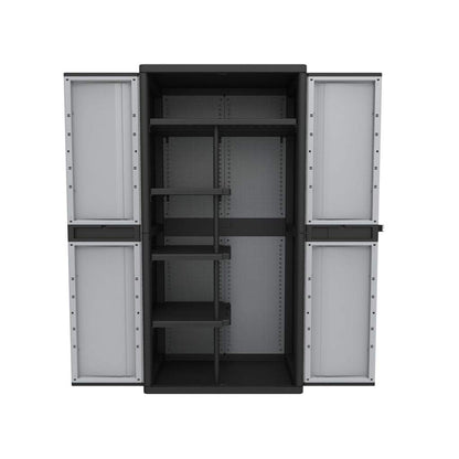 Kreher XXL Kunststoff Spindschrank – Freifach, abschliessbar. Rechteckiger, abschliessbarer Kunststoffschrank mit Freifach zur Aufbewahrung.