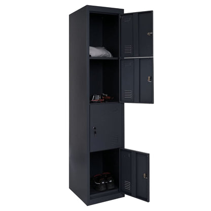 Mendler Boston T163 Schliessfachschrank - Anthrazit 180x38x45cm
